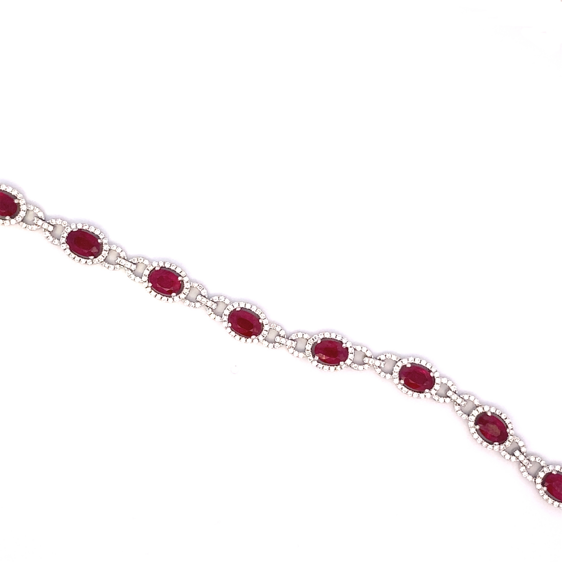 Ruby Oval Chain Bracelet - China Art & Jewelry