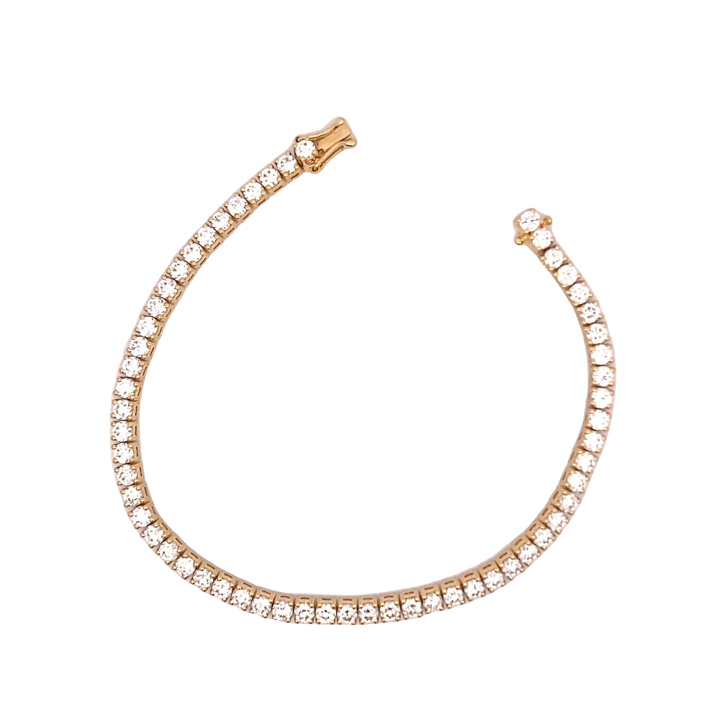 Yellow Gold Tennis Diamond Bracelet - China Art & Jewelry