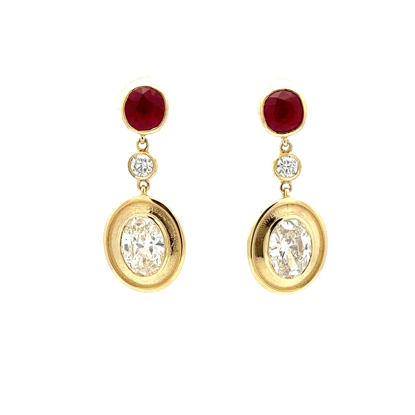Ruby Gold Accent Earrings