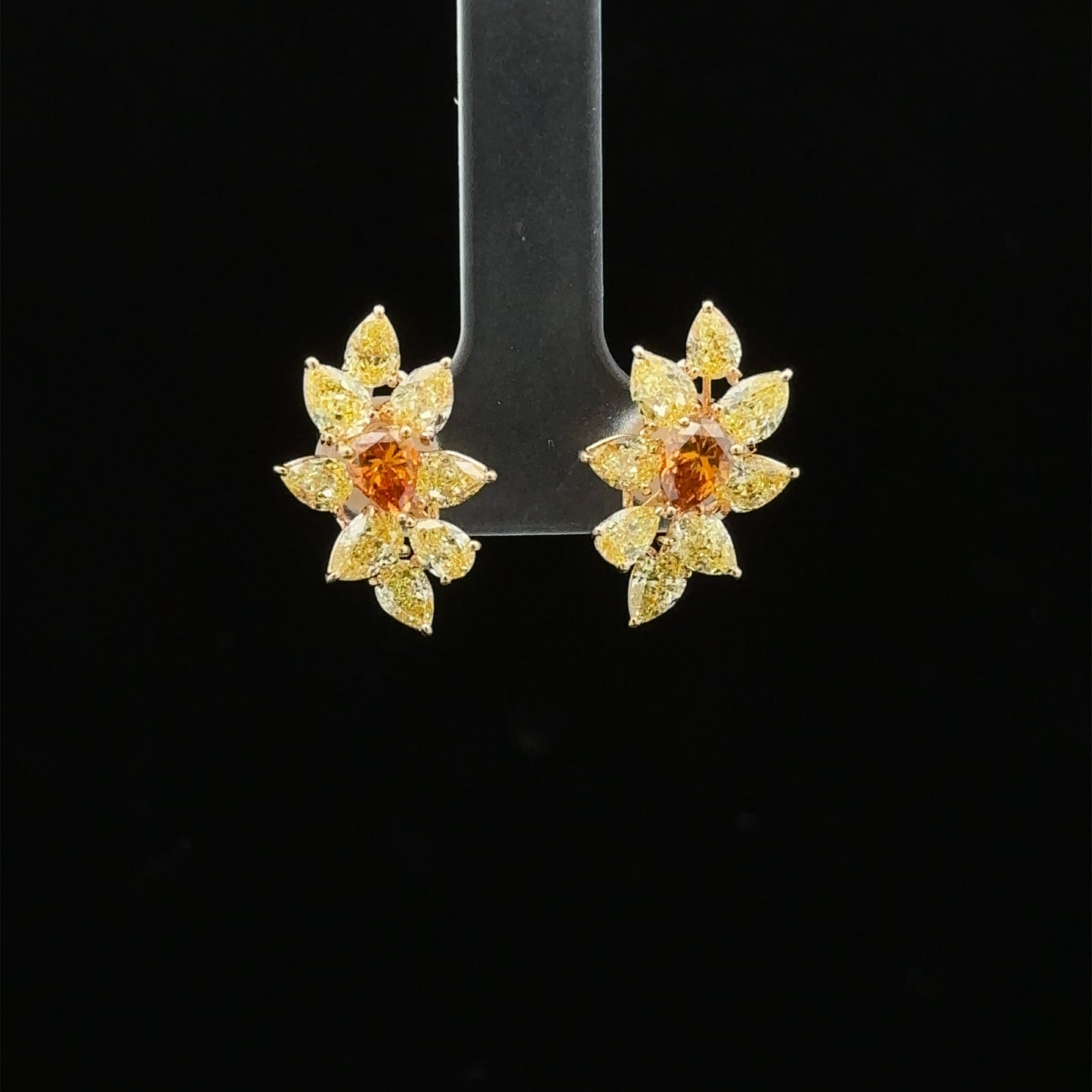 Yellow Diamond Statement Studs