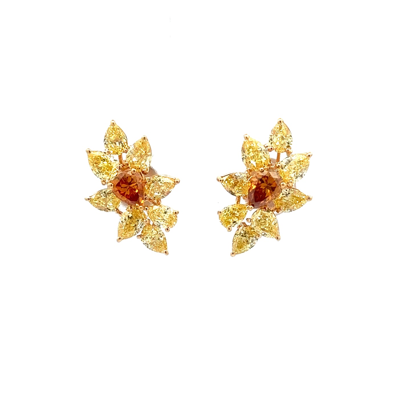 Yellow Diamond Statement Studs