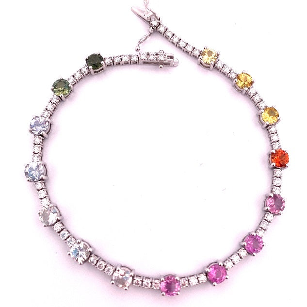 Fancy Sapphire & Diamond Bracelet - China Art & Jewelry